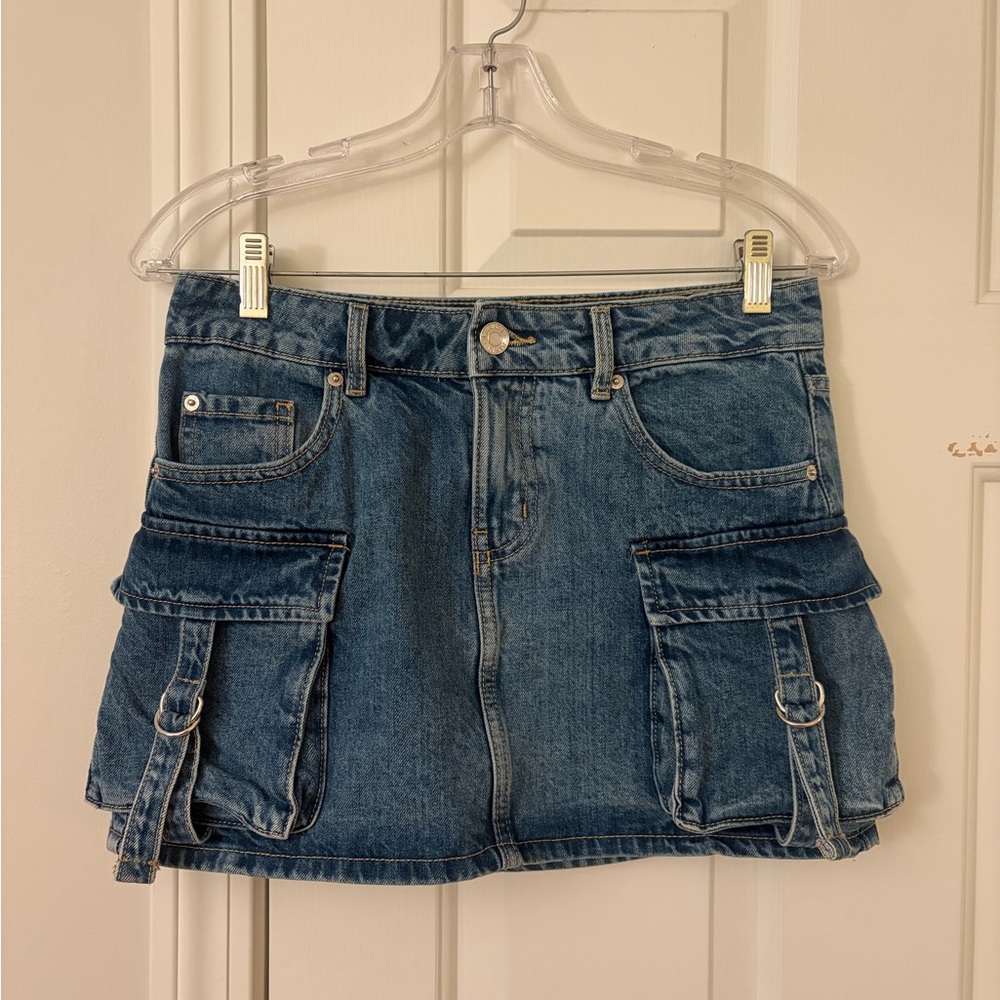 Garage Blue Denim Mini Skirt